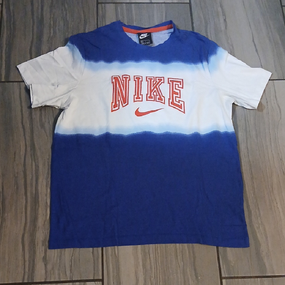 Nike Blue and White Short Sleeve Tee